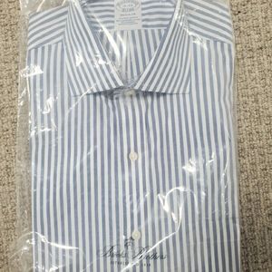 Mens 15 dress shirt striped brooks brothers